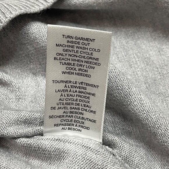 Tahari Flannel Sweater Women's Plus Size 1X Gray Mock Neck Zipper Back Rayon NEW - Picture 9 of 10